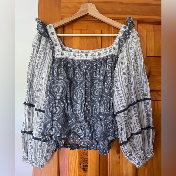 EUC Mostly Meadows Free People Blouse, Small - Picture 4 of 4